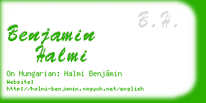 benjamin halmi business card