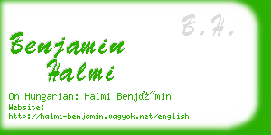 benjamin halmi business card